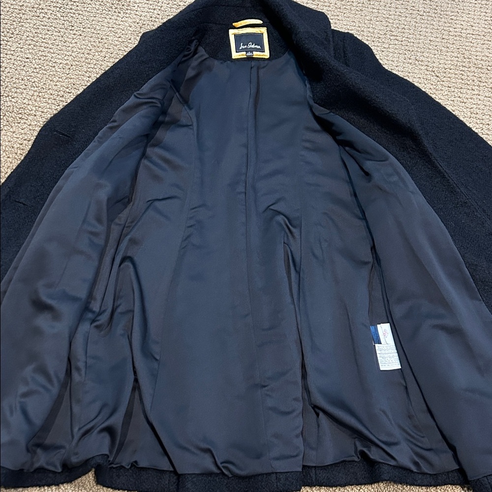 Sam Edelman A-line Textured Wool Blend Double Button Coat size 4 Black - Picture 11 of 17